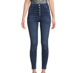 7 For All Mankind Portia Mid Rise Button Fly Skinny Jeans – Frida – Size 25 – NW